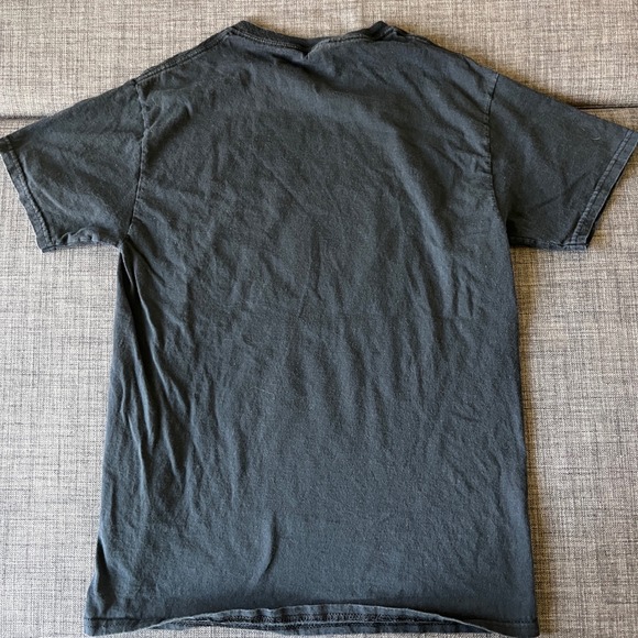 Y2K Gildan Skull Raven Graphic Print T-Shirt Gothic Crowcore Top Black Small‎ - Picture 2 of 4